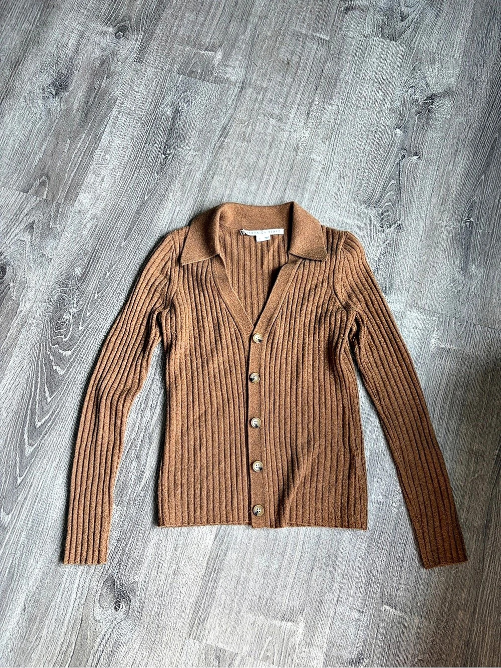 Veronica Beard Lazana Ribbed Cashmere Cardigan, almost NWT.